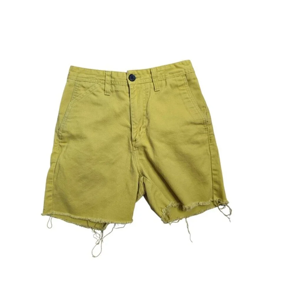 Carhartt Work in Progress Yellow Cut Off Shorts